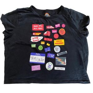 Hollister Cropped T-Shirt LGBTQ